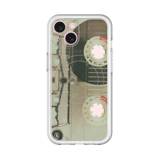スリムプロテクションプレミアムケース with MagSafe［ RETORO CASSETTE TAPE - Skeleton Red ］