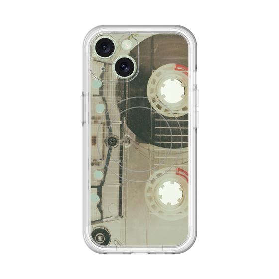 スリムプロテクションプレミアムケース with MagSafe［ RETORO CASSETTE TAPE - Skeleton Red ］