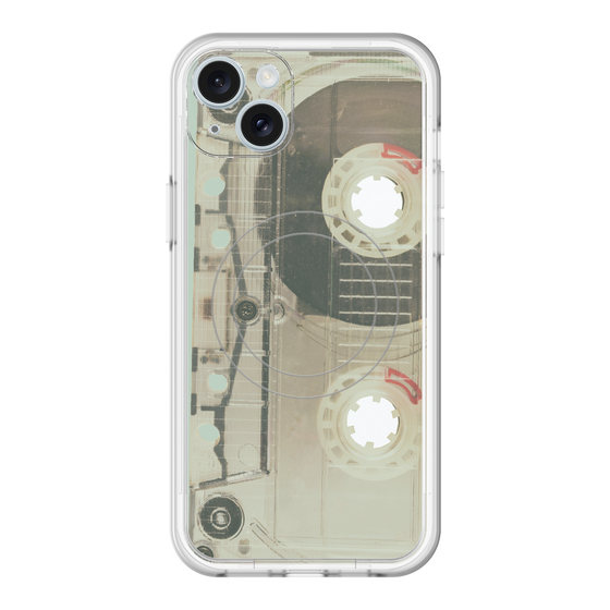 スリムプロテクションプレミアムケース with MagSafe［ RETORO CASSETTE TAPE - Skeleton Red ］