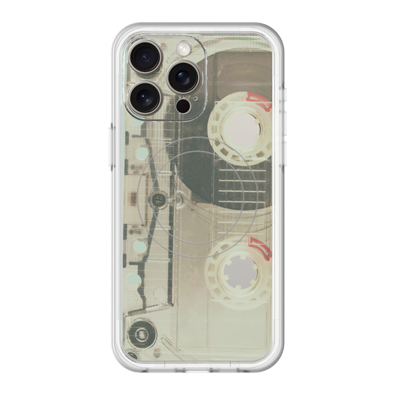 スリムプロテクションプレミアムケース with MagSafe［ RETORO CASSETTE TAPE - Skeleton Red ］