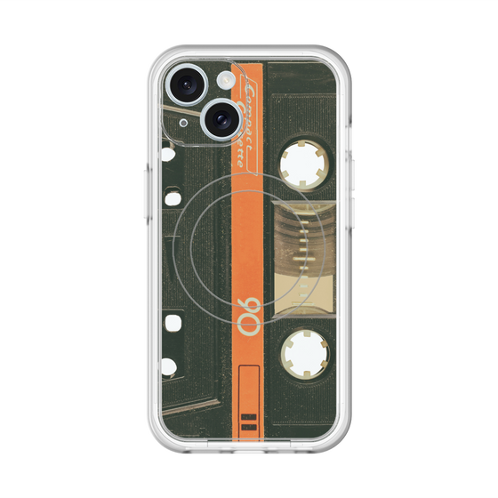 スリムプロテクションプレミアムケース with MagSafe［ RETORO CASSETTE TAPE - Opacity Black ］