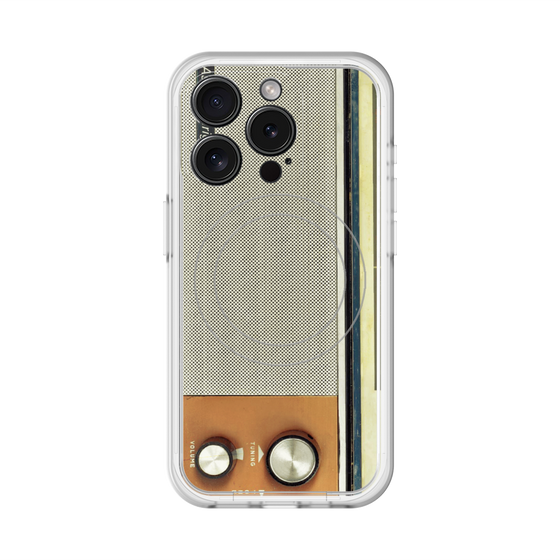 スリムプロテクションプレミアムケース with MagSafe［ RETORO RADIO - Orange ］