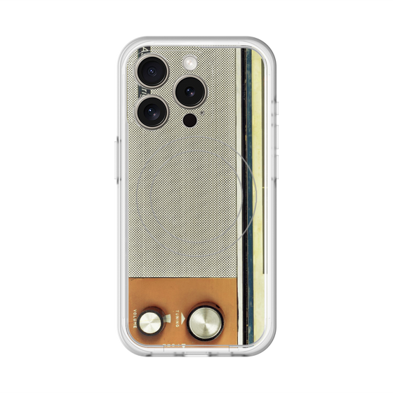 スリムプロテクションプレミアムケース with MagSafe［ RETORO RADIO - Orange ］