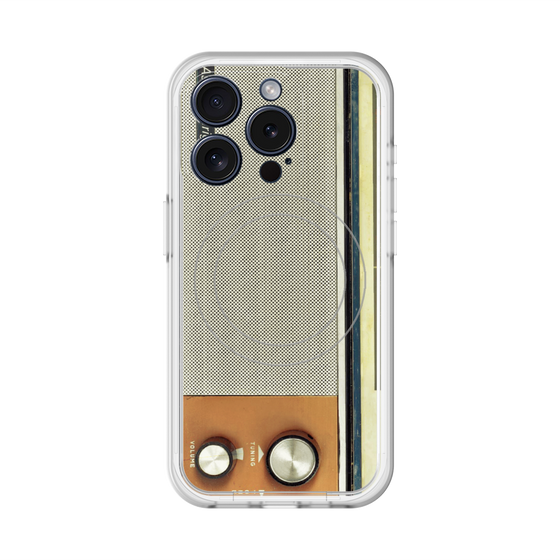 スリムプロテクションプレミアムケース with MagSafe［ RETORO RADIO - Orange ］