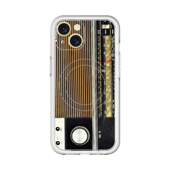 スリムプロテクションプレミアムケース with MagSafe［ RETORO RADIO - Black ］