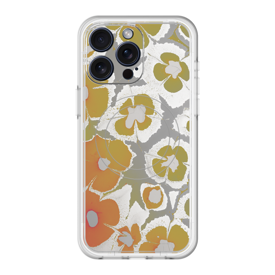 スリムプロテクションプレミアムケース with MagSafe［ y2k(Year2000) - Flower - Yellow Gray ］