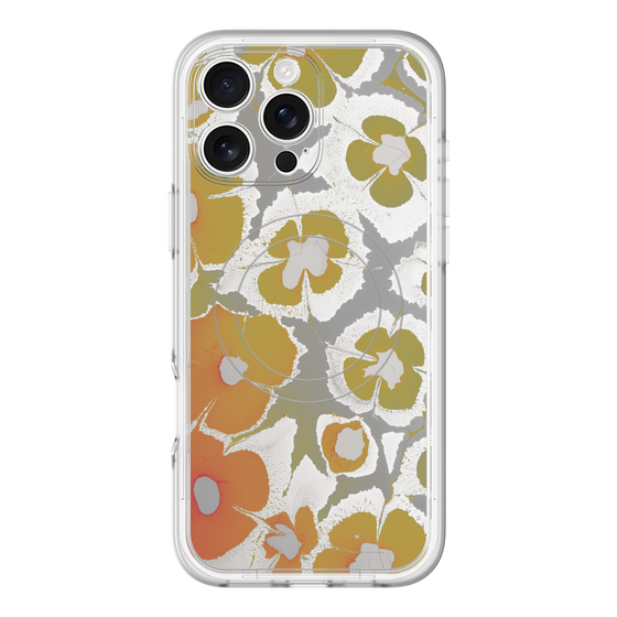スリムプロテクションプレミアムケース with MagSafe［ y2k(Year2000) - Flower - Yellow Gray ］