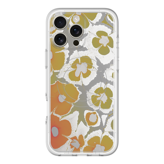 スリムプロテクションプレミアムケース with MagSafe［ y2k(Year2000) - Flower - Yellow Gray ］