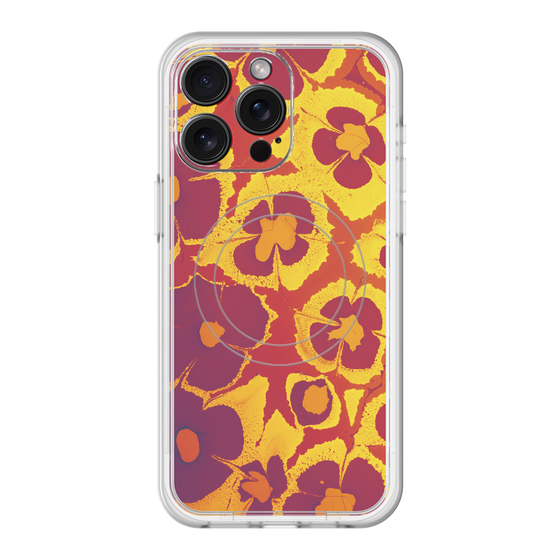スリムプロテクションプレミアムケース with MagSafe［ y2k(Year2000) - Flower - Orange purple ］