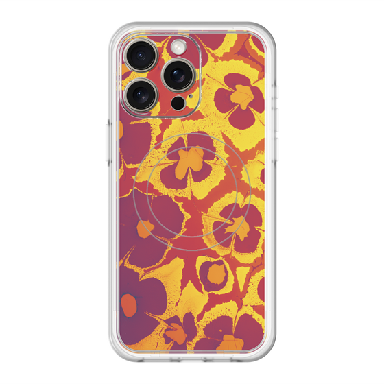 スリムプロテクションプレミアムケース with MagSafe［ y2k(Year2000) - Flower - Orange purple ］