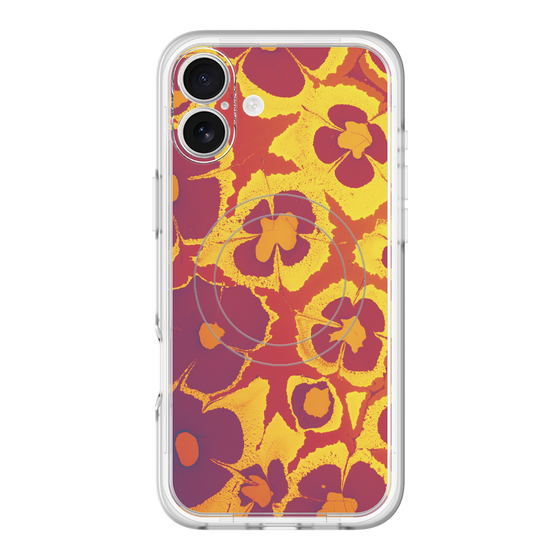 スリムプロテクションプレミアムケース with MagSafe［ y2k(Year2000) - Flower - Orange purple ］