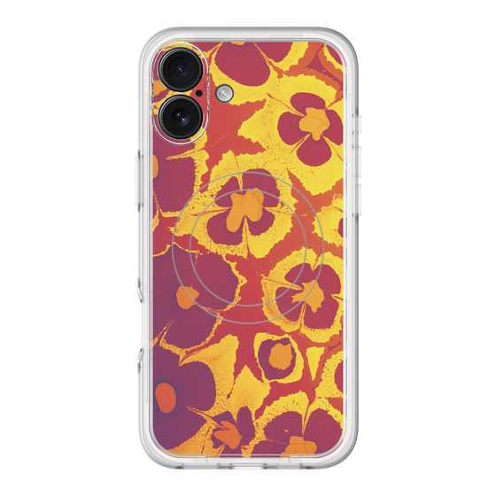スリムプロテクションプレミアムケース with MagSafe［ y2k(Year2000) - Flower - Orange purple ］