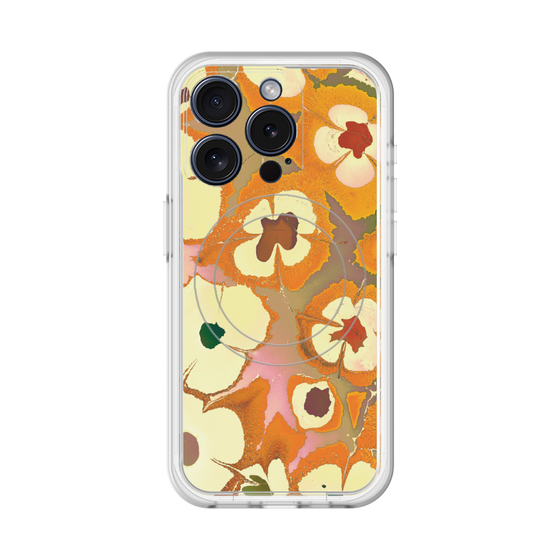 スリムプロテクションプレミアムケース with MagSafe［ y2k(Year2000) - Flower - Orange Pink ］