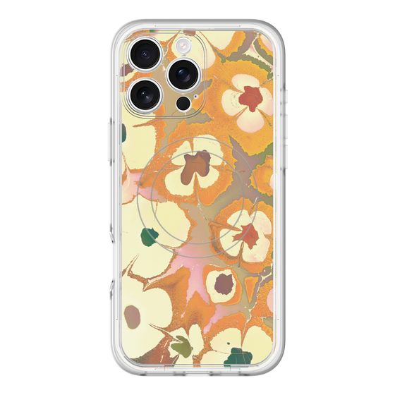 スリムプロテクションプレミアムケース with MagSafe［ y2k(Year2000) - Flower - Orange Pink ］