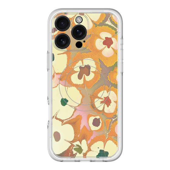 スリムプロテクションプレミアムケース with MagSafe［ y2k(Year2000) - Flower - Orange Pink ］