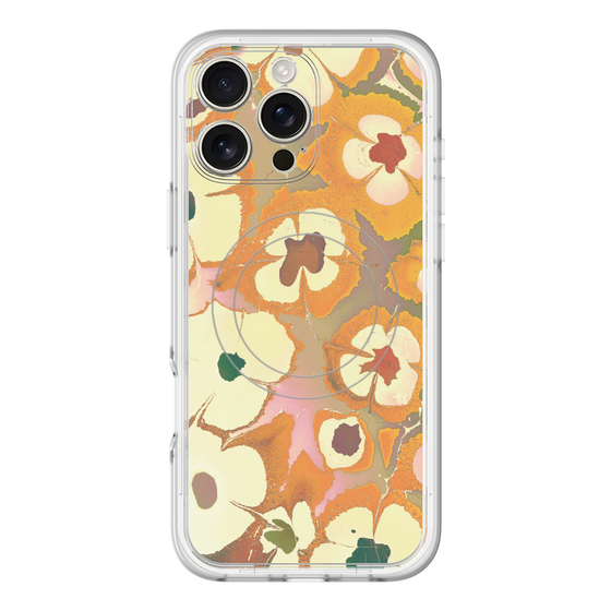 スリムプロテクションプレミアムケース with MagSafe［ y2k(Year2000) - Flower - Orange Pink ］