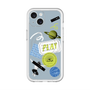 スリムプロテクションプレミアムケース with MagSafe［ Playful sticker - Dusty Blue ］