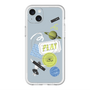 スリムプロテクションプレミアムケース with MagSafe［ Playful sticker - Dusty Blue ］
