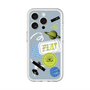スリムプロテクションプレミアムケース with MagSafe［ Playful sticker - Dusty Blue ］