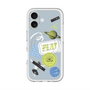 スリムプロテクションプレミアムケース with MagSafe［ Playful sticker - Dusty Blue ］