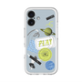 スリムプロテクションプレミアムケース with MagSafe［ Playful sticker - Dusty Blue ］