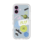 スリムプロテクションプレミアムケース with MagSafe［ Playful sticker - Dusty Blue ］