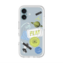 スリムプロテクションプレミアムケース with MagSafe［ Playful sticker - Dusty Blue ］