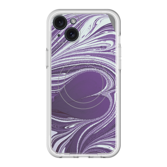 スリムプロテクションプレミアムケース with MagSafe［ y2k(Year2000) - Heart - Rich Purple ］