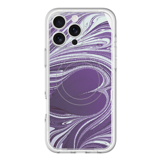 スリムプロテクションプレミアムケース with MagSafe［ y2k(Year2000) - Heart - Rich Purple ］