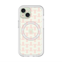 スリムプロテクションプレミアムケース with MagSafe［ LANVIN en Bleu - Monogram - Pink ］