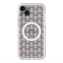 スリムプロテクションプレミアムケース with MagSafe［ LANVIN en Bleu - Monogram - Pink ］
