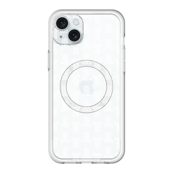 スリムプロテクションプレミアムケース with MagSafe［ LANVIN en Bleu - Monogram - White ］