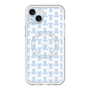 スリムプロテクションプレミアムケース with MagSafe［ LANVIN en Bleu - Monogram - Blue ］