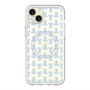 スリムプロテクションプレミアムケース with MagSafe［ LANVIN en Bleu - Monogram - Blue ］