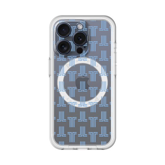 スリムプロテクションプレミアムケース with MagSafe［ LANVIN en Bleu - Monogram - Blue ］