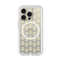 スリムプロテクションプレミアムケース with MagSafe［ LANVIN en Bleu - Monogram - Yellow ］