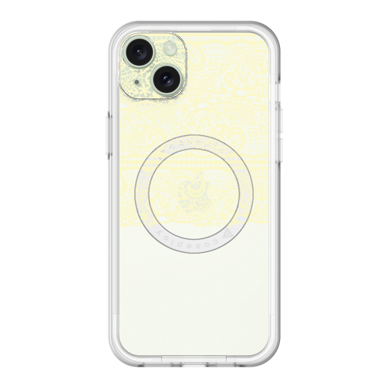スリムプロテクションプレミアムケース with MagSafe［ LANVIN en Bleu - Lace - Yellow ］