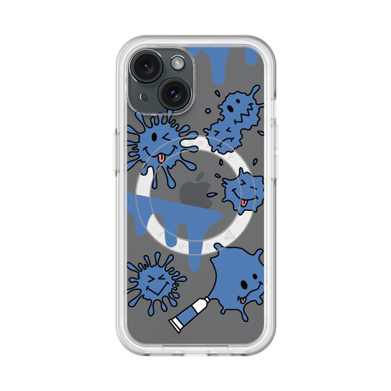 スリムプロテクションプレミアムケース with MagSafe［ PAINTING SMILE Blue ］