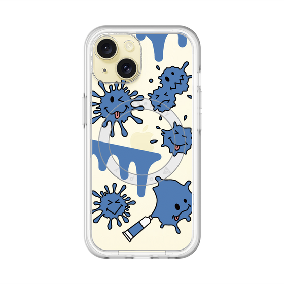 スリムプロテクションプレミアムケース with MagSafe［ PAINTING SMILE Blue ］