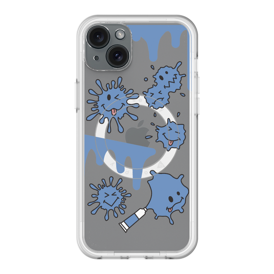 スリムプロテクションプレミアムケース with MagSafe［ PAINTING SMILE Blue ］
