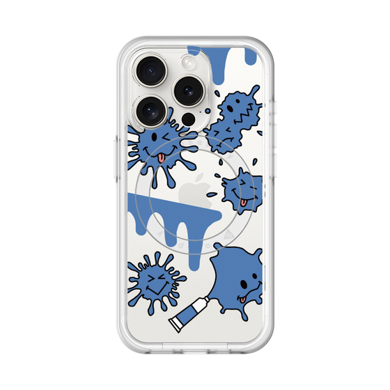 スリムプロテクションプレミアムケース with MagSafe［ PAINTING SMILE Blue ］