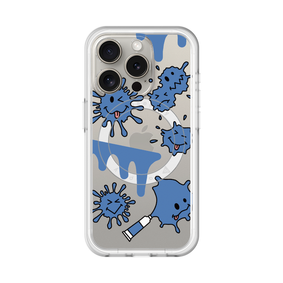 スリムプロテクションプレミアムケース with MagSafe［ PAINTING SMILE Blue ］