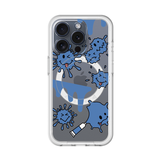 スリムプロテクションプレミアムケース with MagSafe［ PAINTING SMILE Blue ］