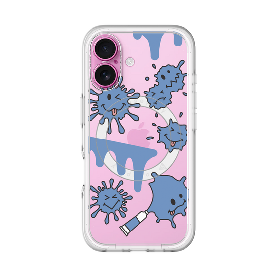 スリムプロテクションプレミアムケース with MagSafe［ PAINTING SMILE Blue ］