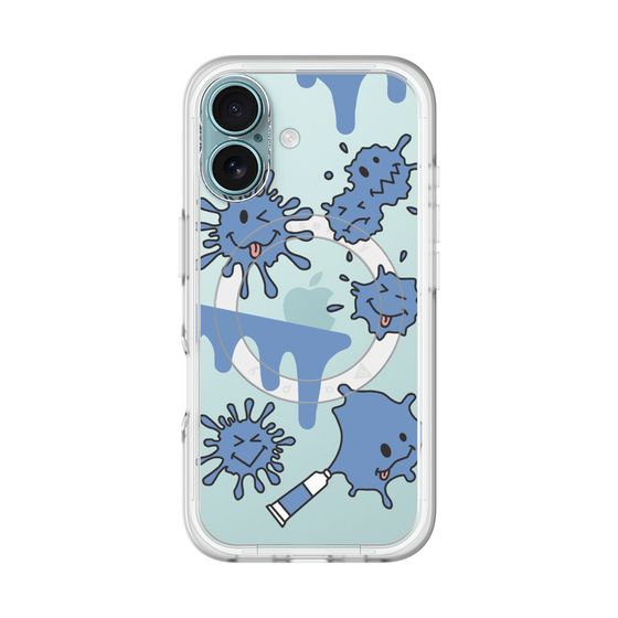 スリムプロテクションプレミアムケース with MagSafe［ PAINTING SMILE Blue ］