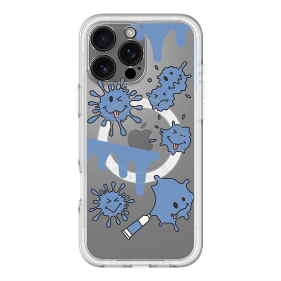 スリムプロテクションプレミアムケース with MagSafe［ PAINTING SMILE Blue ］