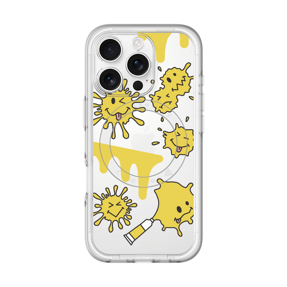 スリムプロテクションプレミアムケース with MagSafe［ PAINTING SMILE Yellow ］