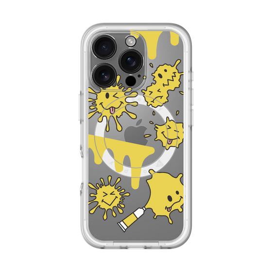スリムプロテクションプレミアムケース with MagSafe［ PAINTING SMILE Yellow ］