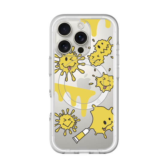 スリムプロテクションプレミアムケース with MagSafe［ PAINTING SMILE Yellow ］
