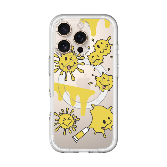 スリムプロテクションプレミアムケース with MagSafe［ PAINTING SMILE Yellow ］